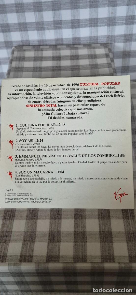 CDs de m&uacute;sica: CD PROMO - SINIESTRO TOTAL - Foto 2