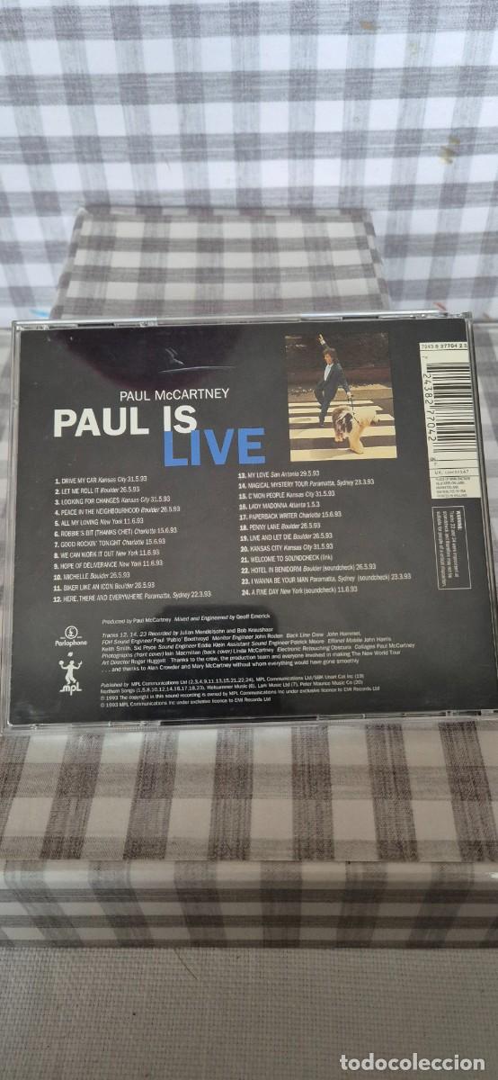 CDs de m&uacute;sica: CD PAUL MCCARTNEY - PAUL IS LIVE - Foto 3
