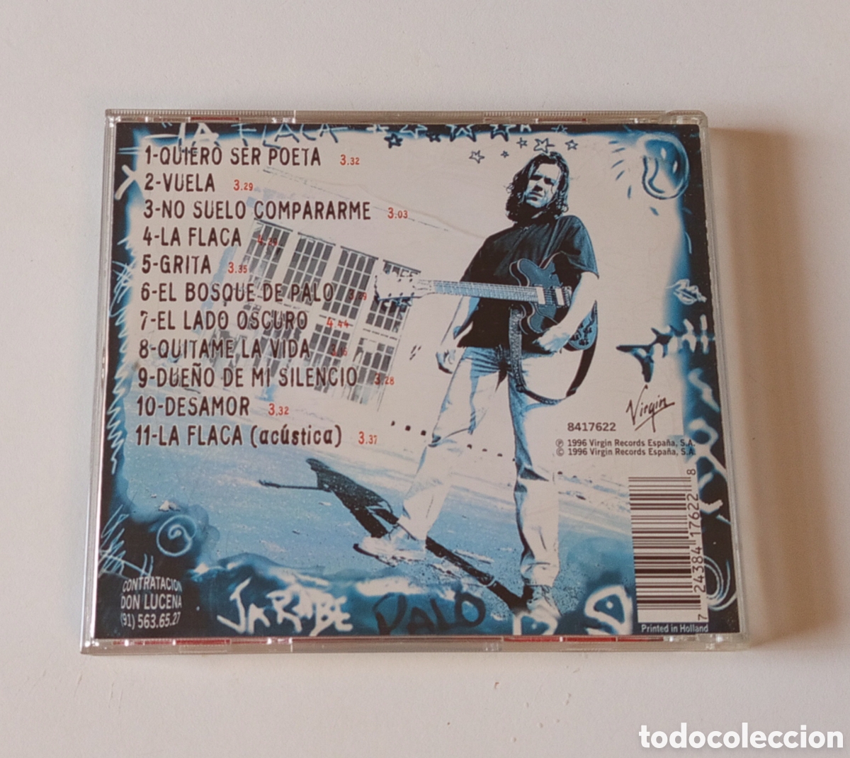 CDs de m&uacute;sica: CD JARABE DE PALO. La flaca (ac&uacute;stico) 1996 - Foto 2
