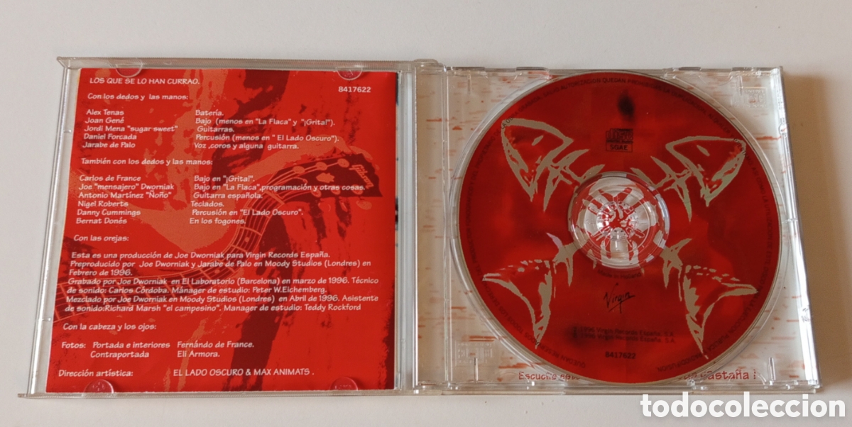 CDs de m&uacute;sica: CD JARABE DE PALO. La flaca (ac&uacute;stico) 1996 - Foto 3