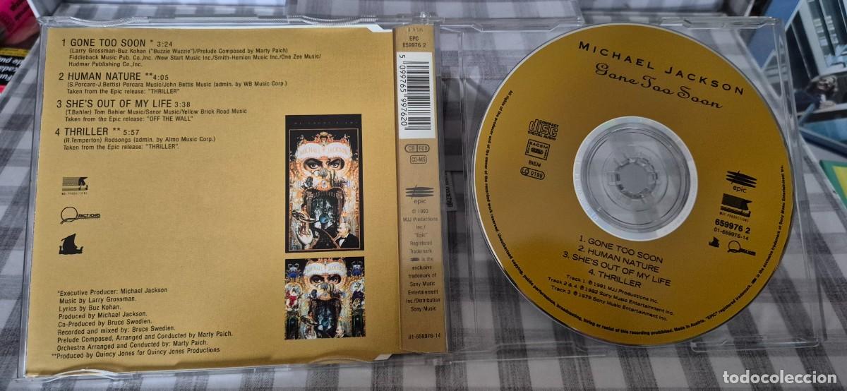 CDs de m&uacute;sica: CD PROMO - MICHAEL JACKSON - GONE TOO SOON - DIFICIL - Foto 3