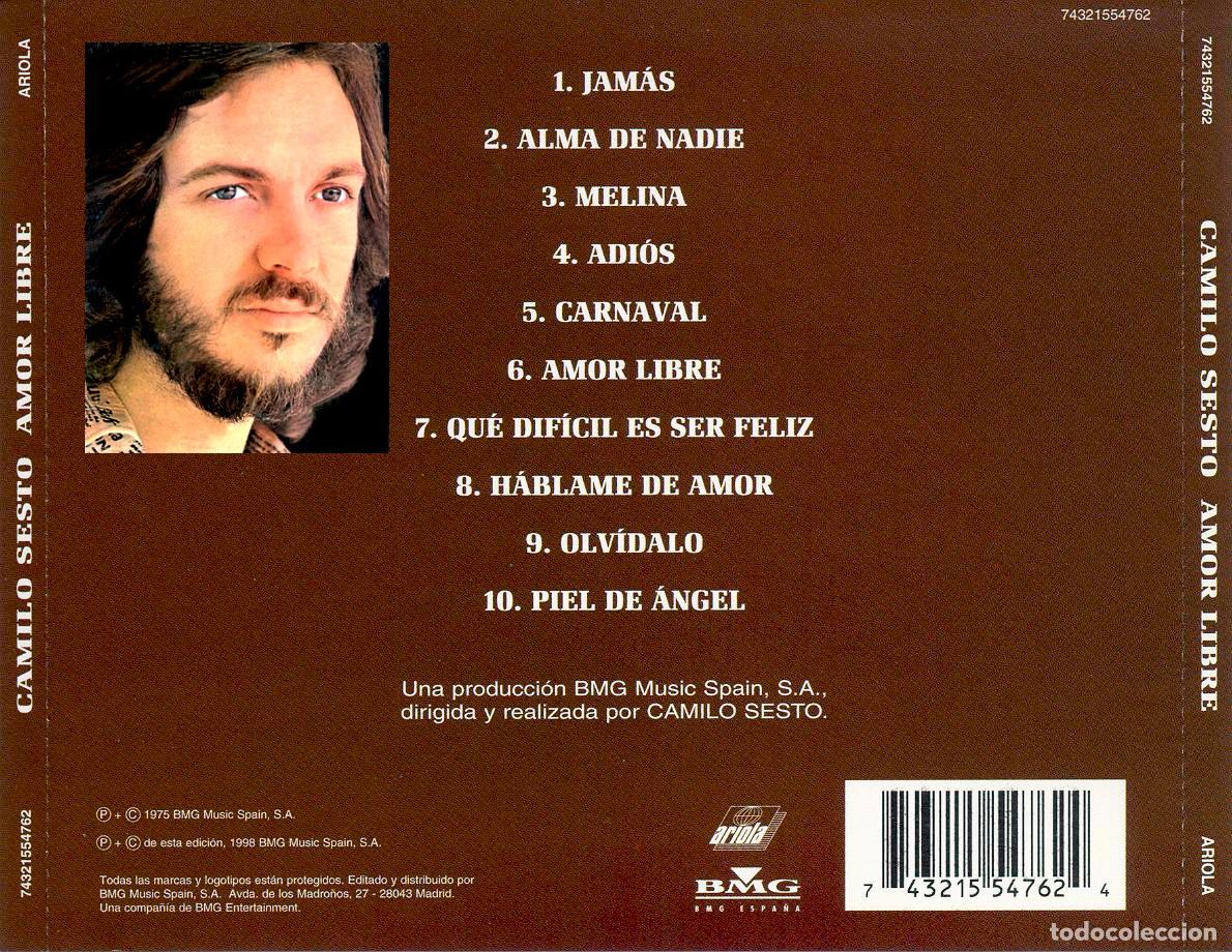 CDs de m&uacute;sica: CAMILO SESTO - Amor Libre (1975) - Foto 2