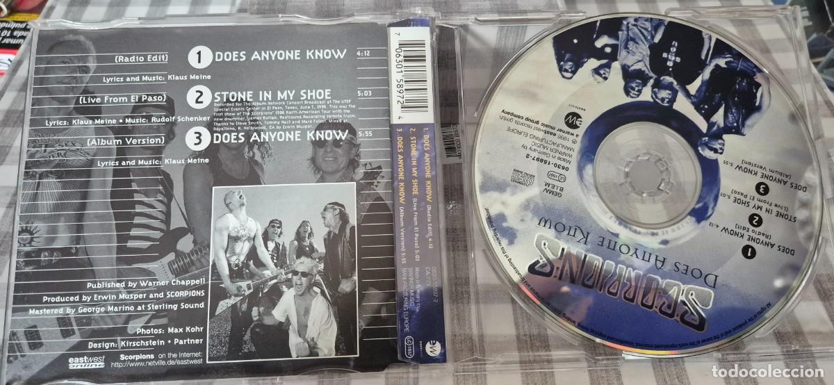CDs de m&uacute;sica: CD PROMO - SCORPIONS - DOES ANYONE KNOW - Foto 3