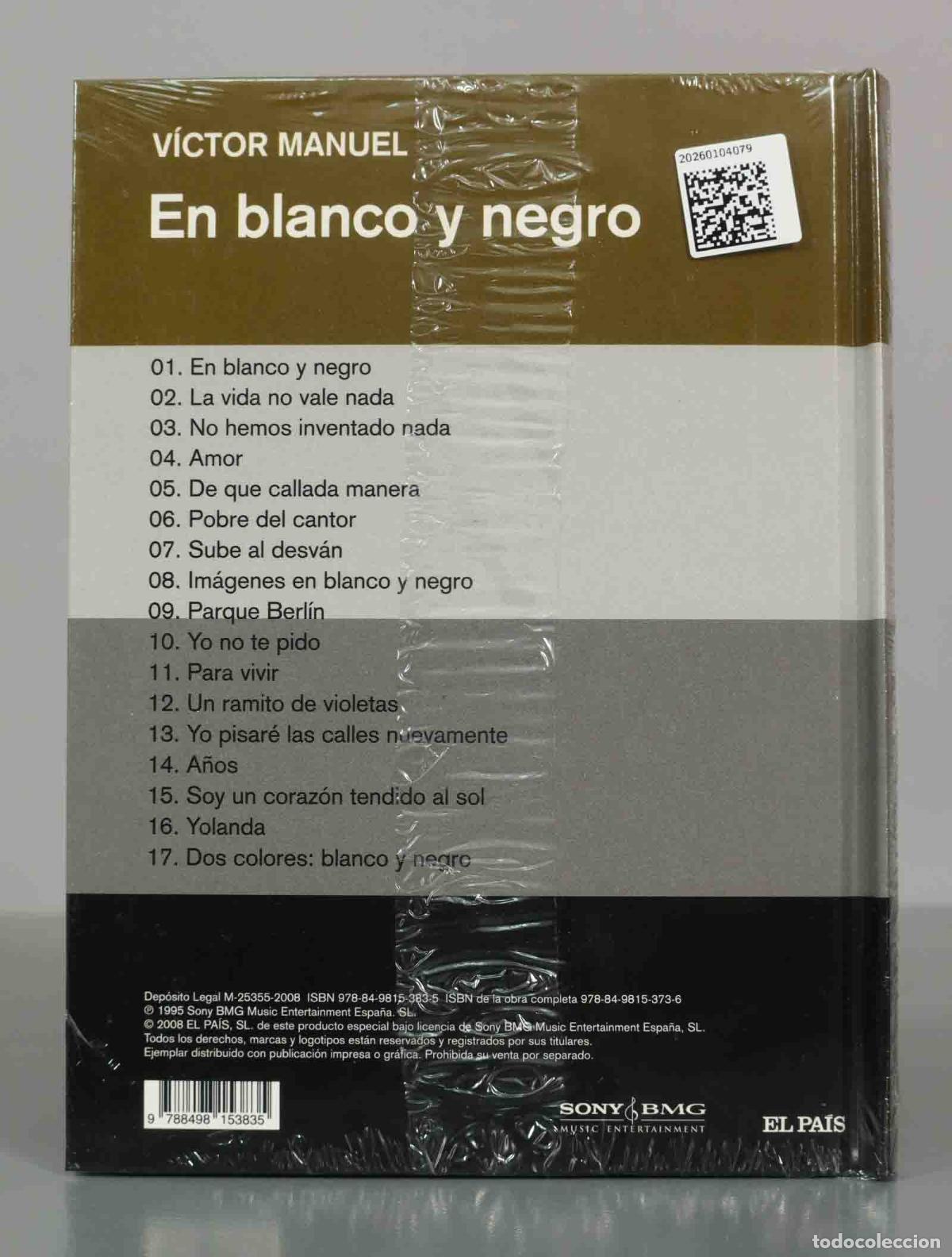 CDs de m&uacute;sica: CD. V&iacute;CTOR MANUEL. En blanco y negro. PRECINTADO - Foto 2