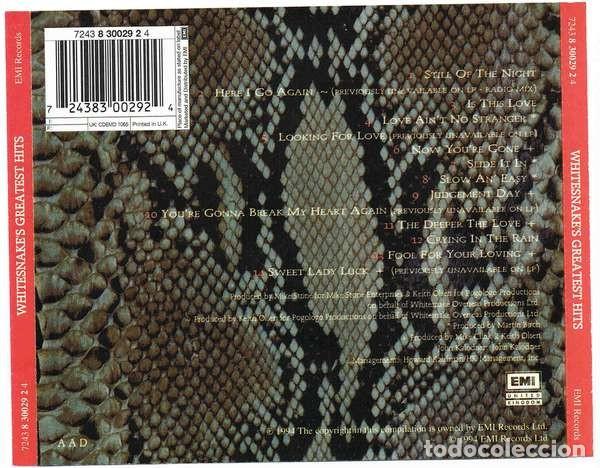 CDs de m&uacute;sica: WHITESNAKE (Greatest Hits) - Foto 2