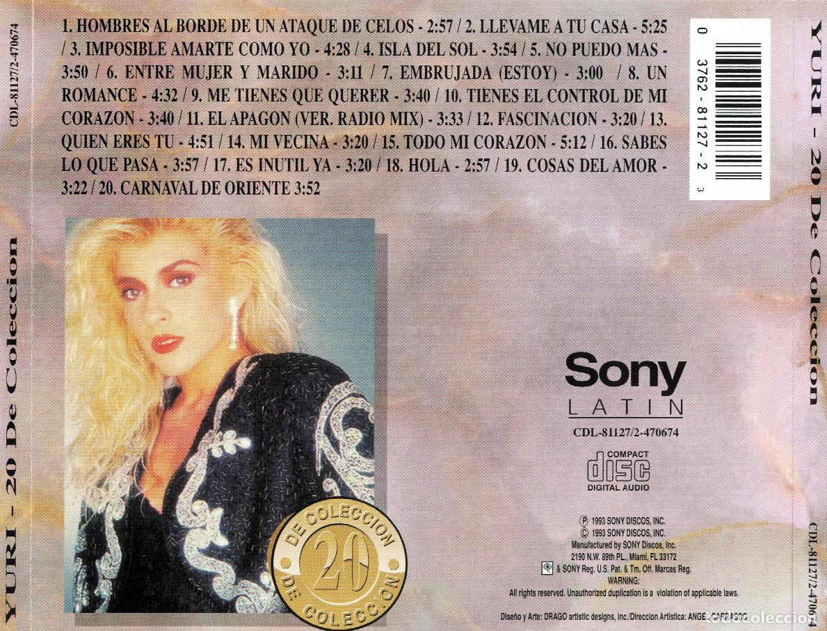 CDs de m&uacute;sica: YURI - 20 de Colecci&oacute;n (1993) - Foto 2
