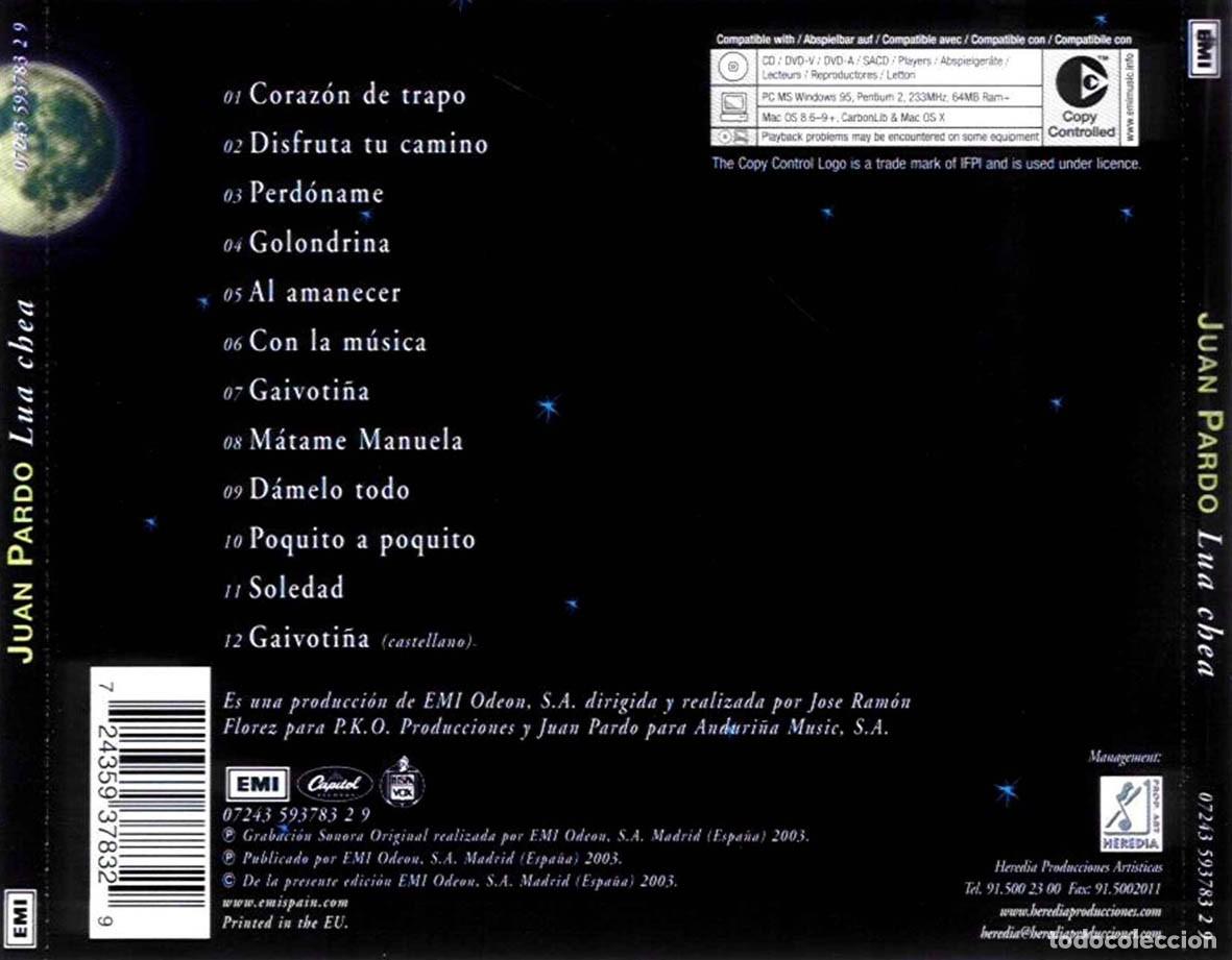 CDs de m&uacute;sica: JUAN PARDO - Lua Chea (2003) - Foto 2