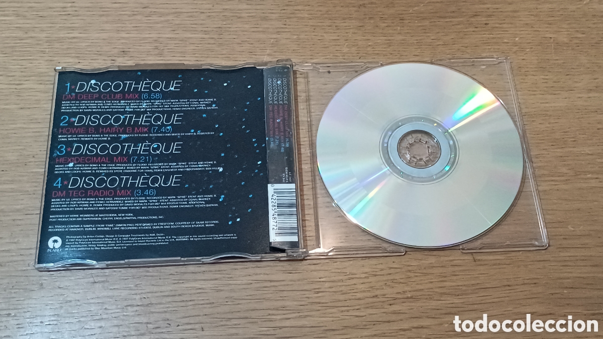 CDs de m&uacute;sica: U2 CD Single Discotheque Remixes - Foto 3