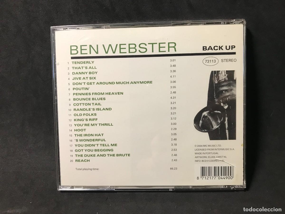 CDs de m&uacute;sica: Ben Webster &ndash; Tenderly - CD - Back Up - Foto 2