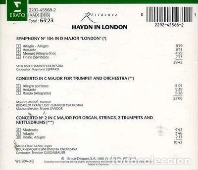 CDs de M&uacute;sica: Haydn In London- 0022924556821