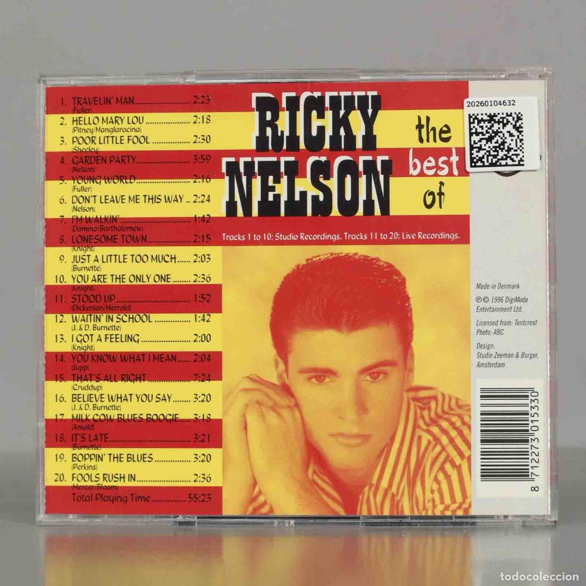 CDs de m&uacute;sica: CD. Ricky Nelson &ndash; The Best Of - Foto 2