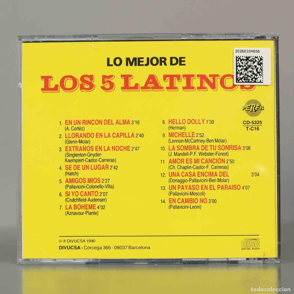 CDs de m&uacute;sica: CD. LO MEJOR DE LOS 5 LATINOS. - Foto 2