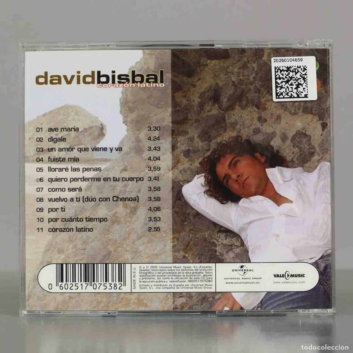 CDs de m&uacute;sica: CD. David Bisbal &ndash; Coraz&oacute;n Latino. - Foto 2