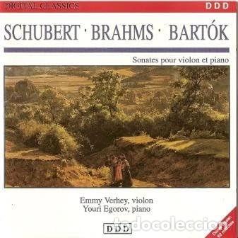 CDs de M&uacute;sica: Schubert, Brahms, Bart&oacute;k: Sonates Pour Violon Et Piano- 4010165710603