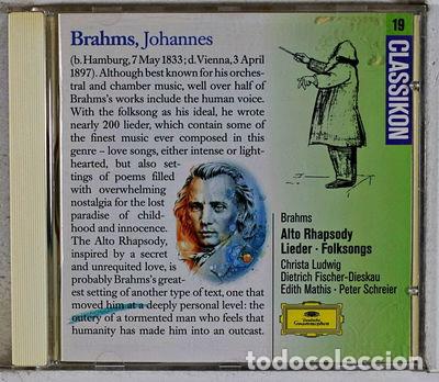CDs de M&uacute;sica: Brahms;Alto Rhapsody- 0028943944120
