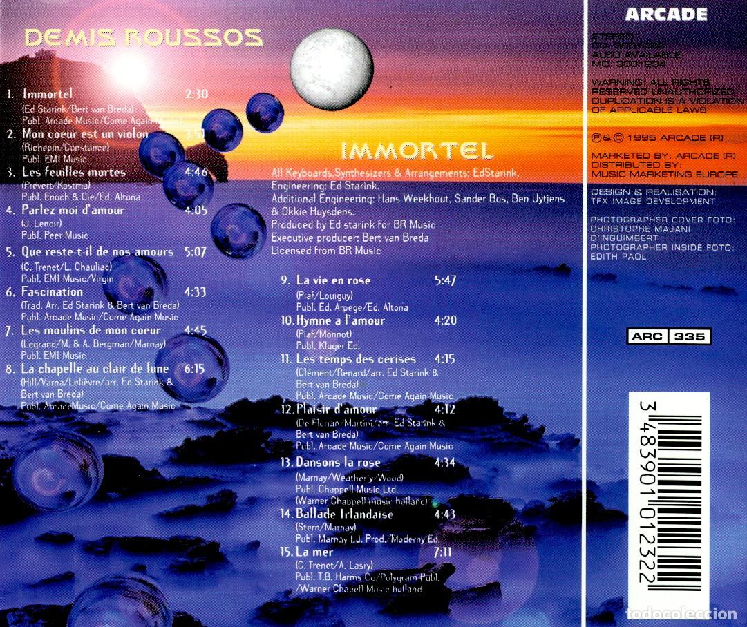 CDs de m&uacute;sica: DEMIS ROUSSOS - Immortel (1995) - Foto 2