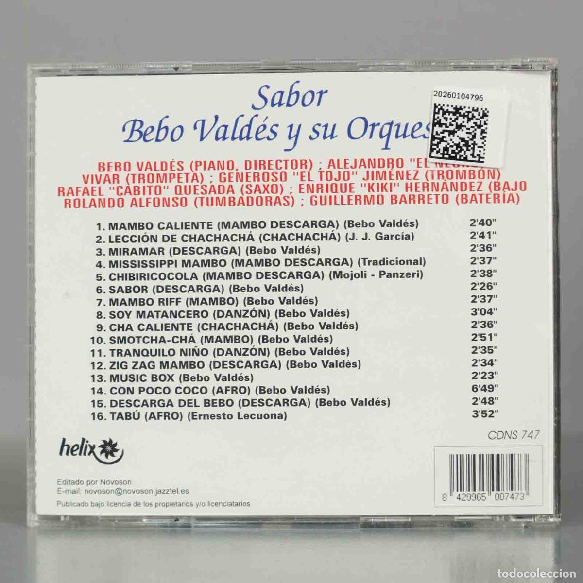CDs de m&uacute;sica: CD. Bebo Vald&eacute;s Sabor - Foto 2