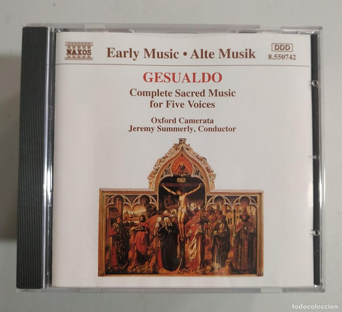 CD de M&uacute;sica: CD GESUALDO COMPLETE SACRED MUSIC FOR FIVE VOICES