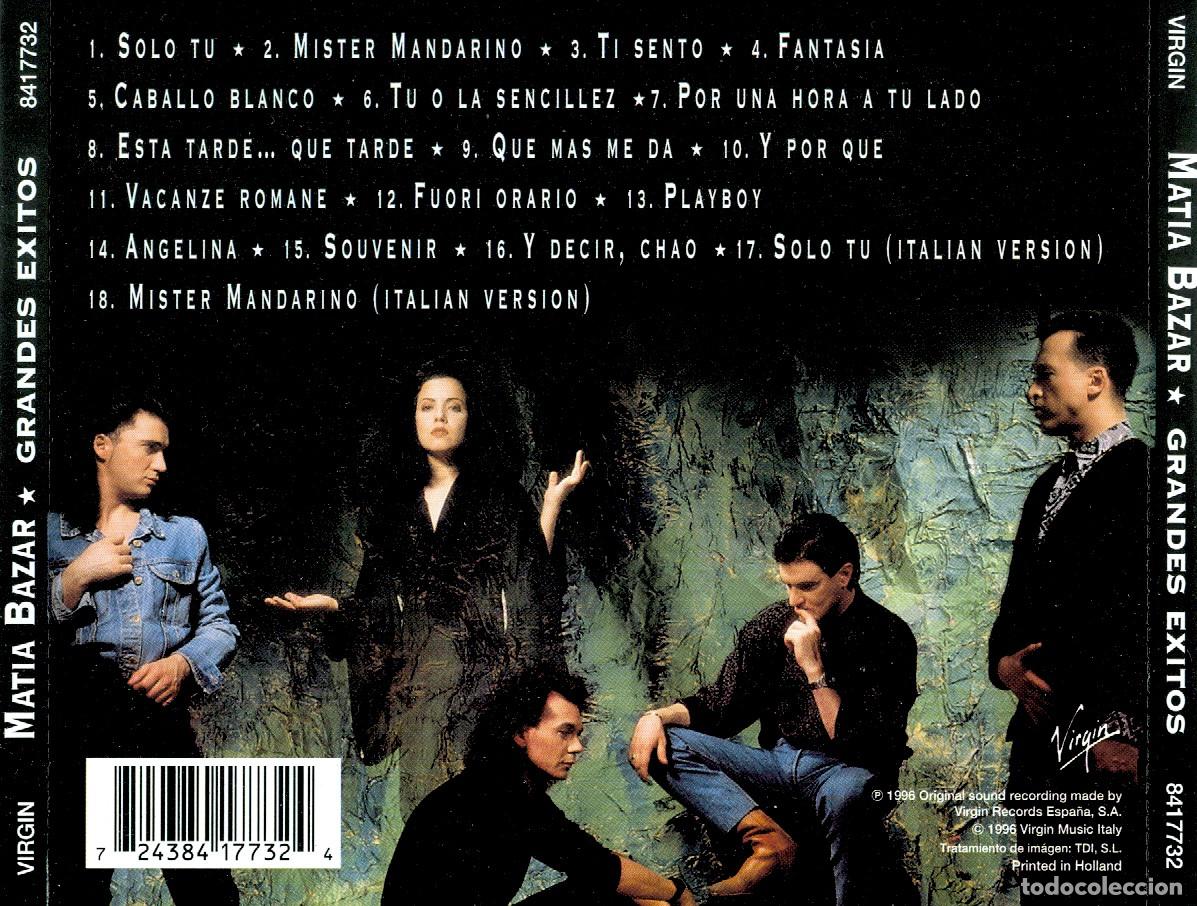CDs de m&uacute;sica: MAT&Iacute;A BAZAR - Grandes Exitos (1996) - Foto 2