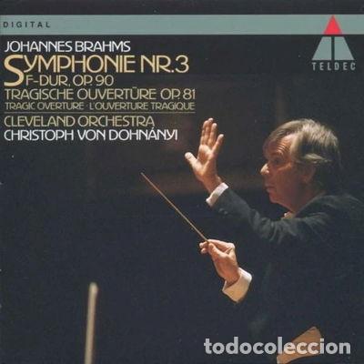CDs de M&uacute;sica: Brahms: Symphony No. 3 & Tragic Overture- 0022924371127