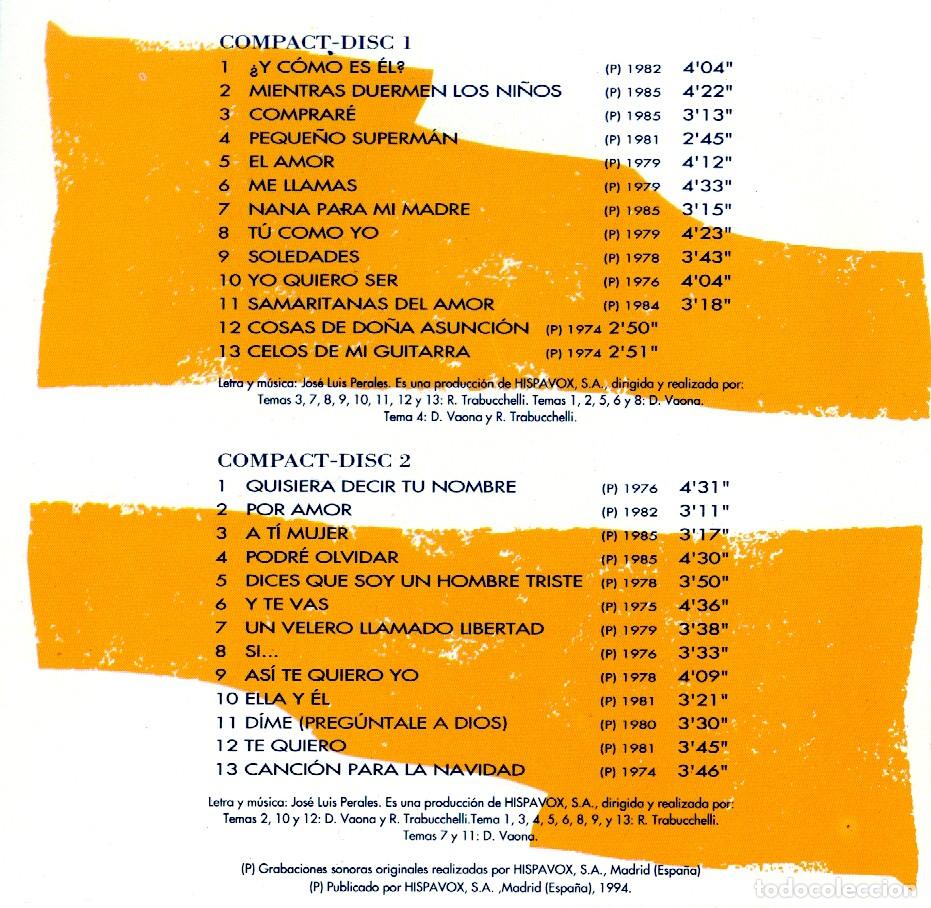 CDs de m&uacute;sica: JOS&Eacute; LUIS PERALES - Mis Grandes Exitos (1994) 2 CD - Foto 2