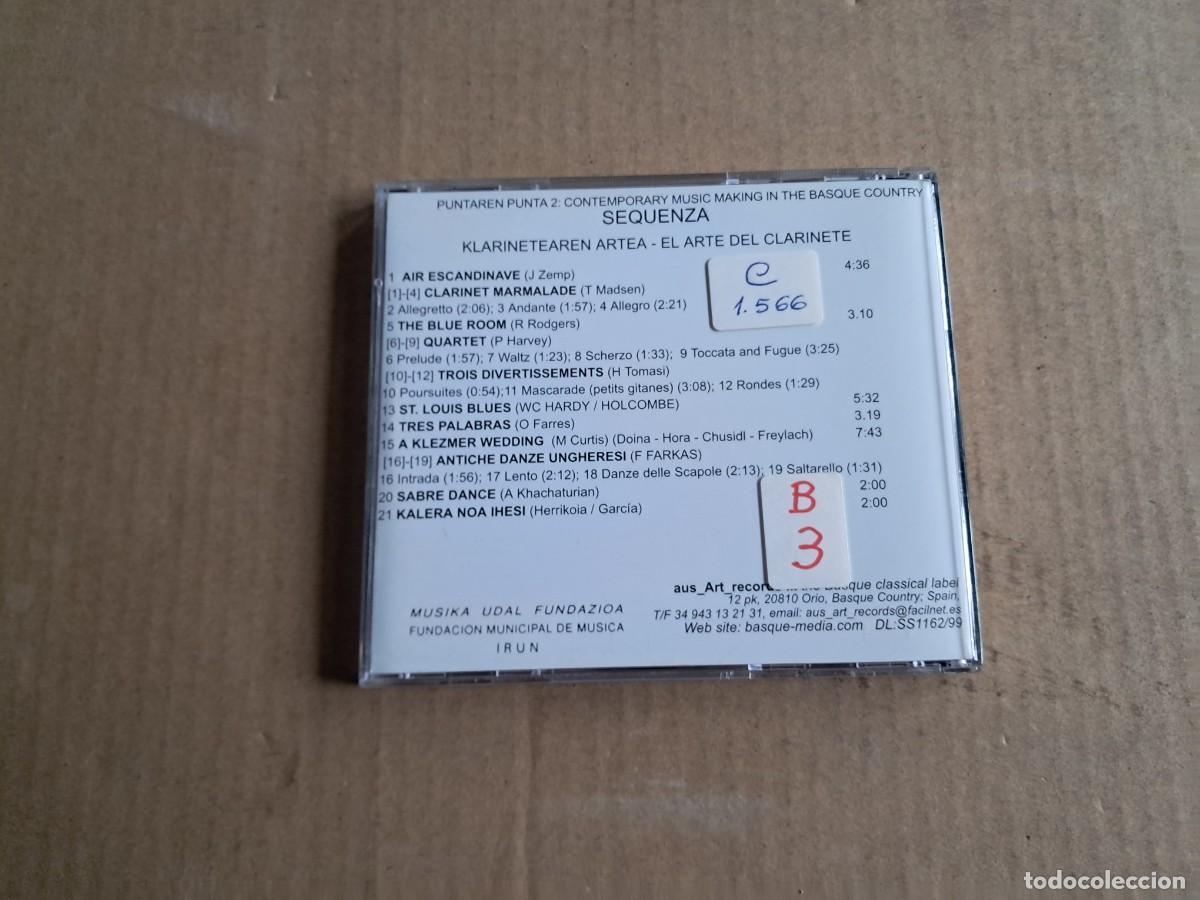 CDs de m&uacute;sica: SEQUENZA - EL ARTE DEL CLARINETE CD 1999 - Foto 3