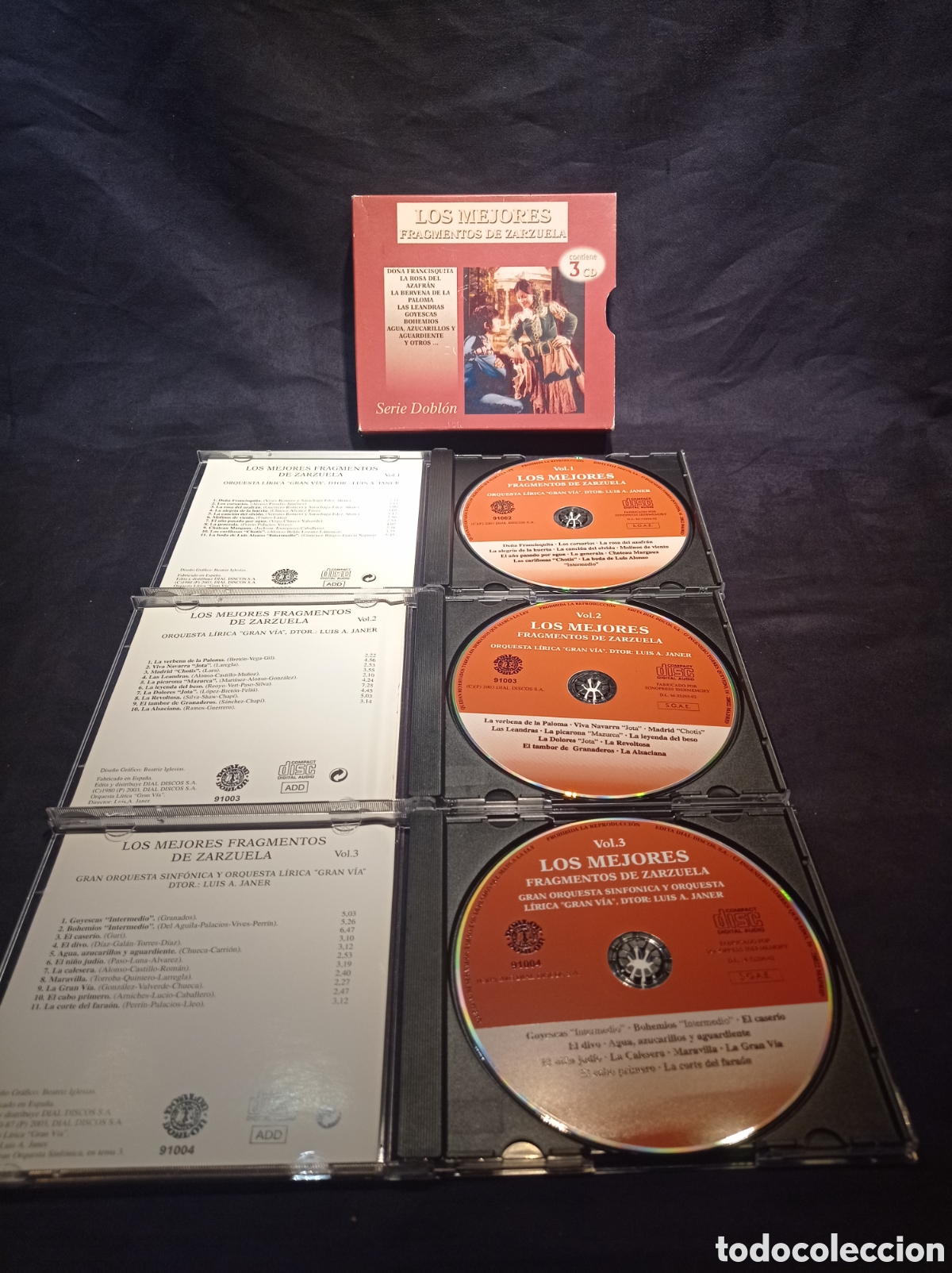 CDs de Musique: 3 X CD LOS MEJORES FRAGMENTOS DE ZARZUELA. SERIE DOBL&Oacute;N. MUY BUEN ESTADO
