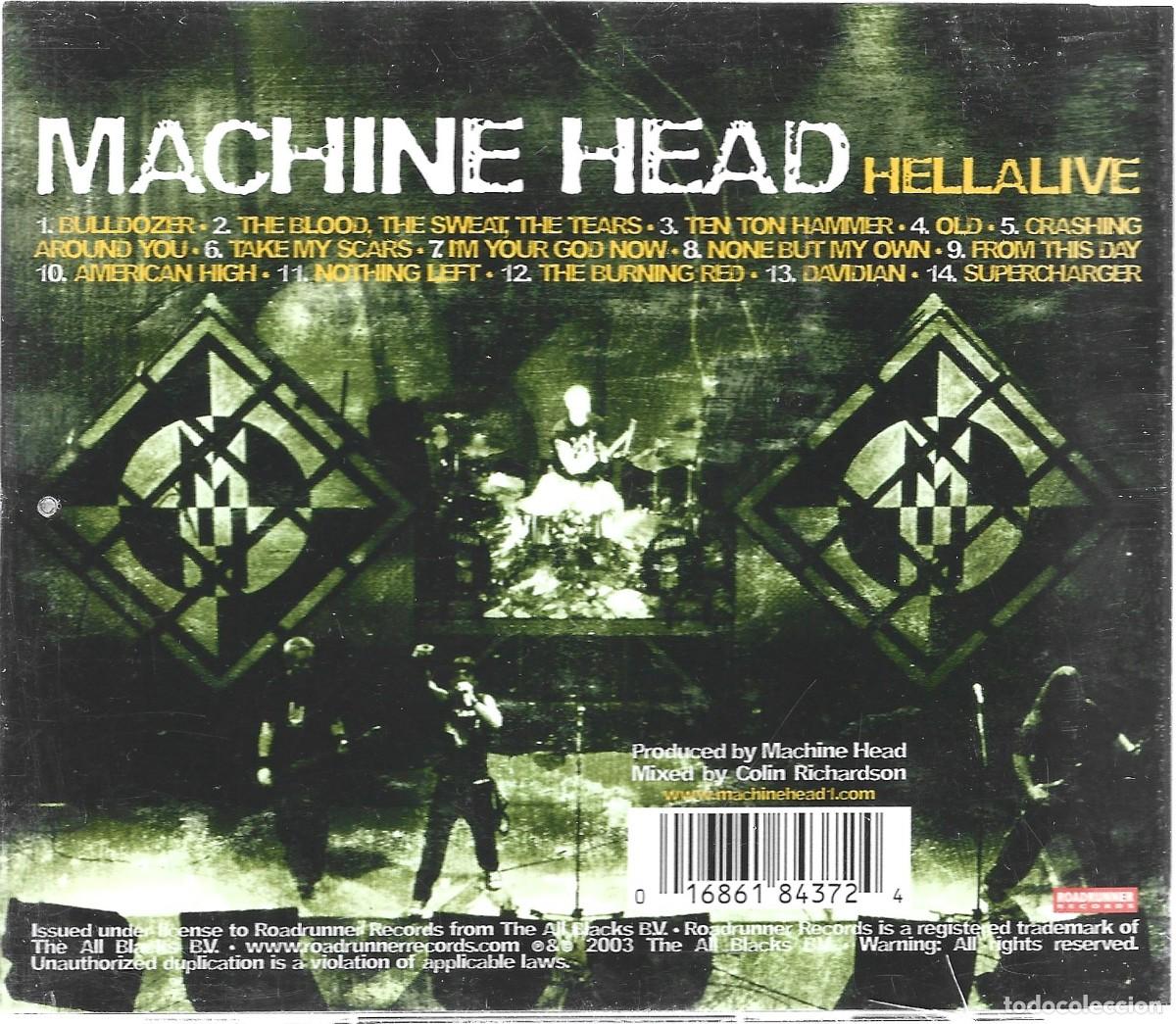 CDs de m&uacute;sica: MACHINE HEAD HELLALIVE (CD) - Foto 2