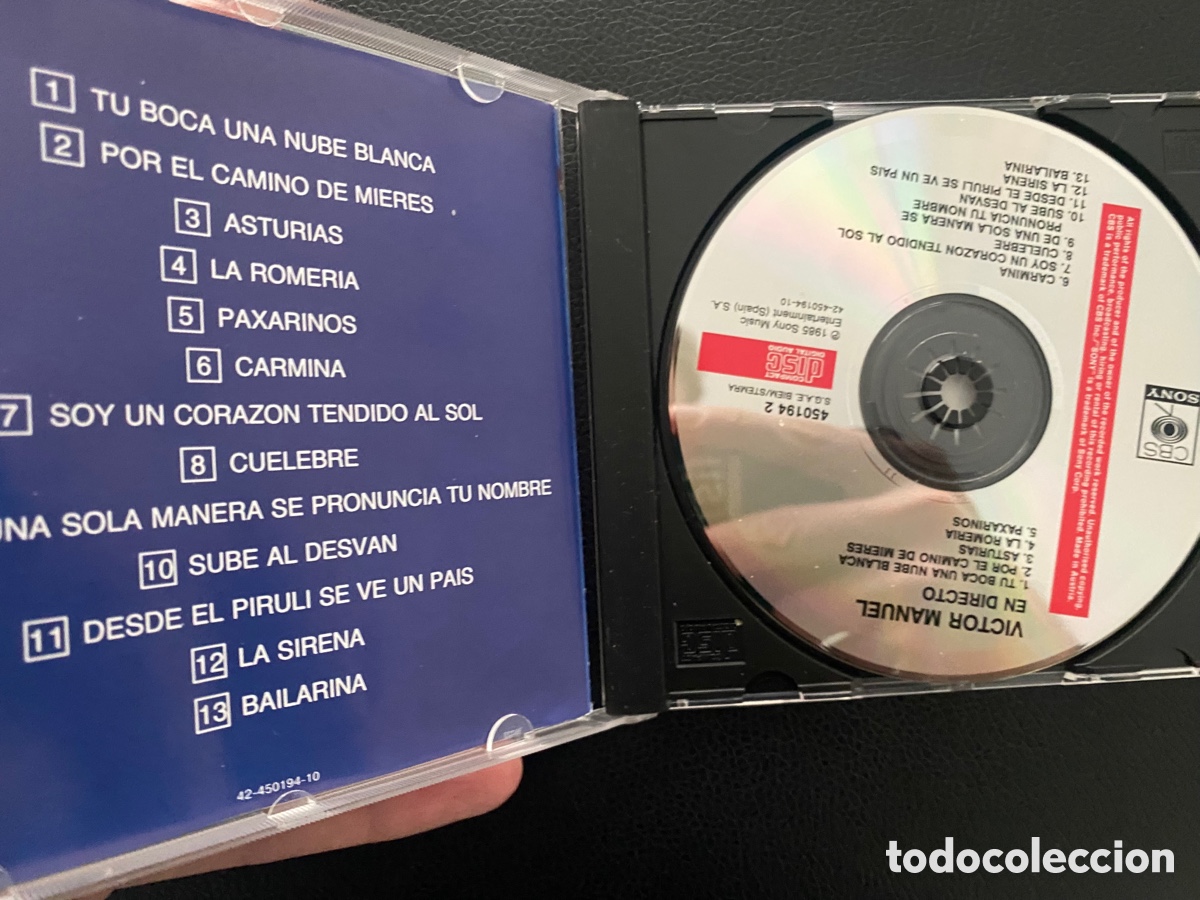 CDs de m&uacute;sica: CD V&Iacute;CTOR MANUEL EN DIRECTO - Foto 2