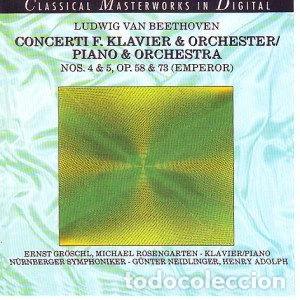 CDs de M&uacute;sica: Beethoven: Concerti F. Klavier & Orchester Nos. 4 & 5, Op. 58 & 73 (Emperor)- 7619929022920