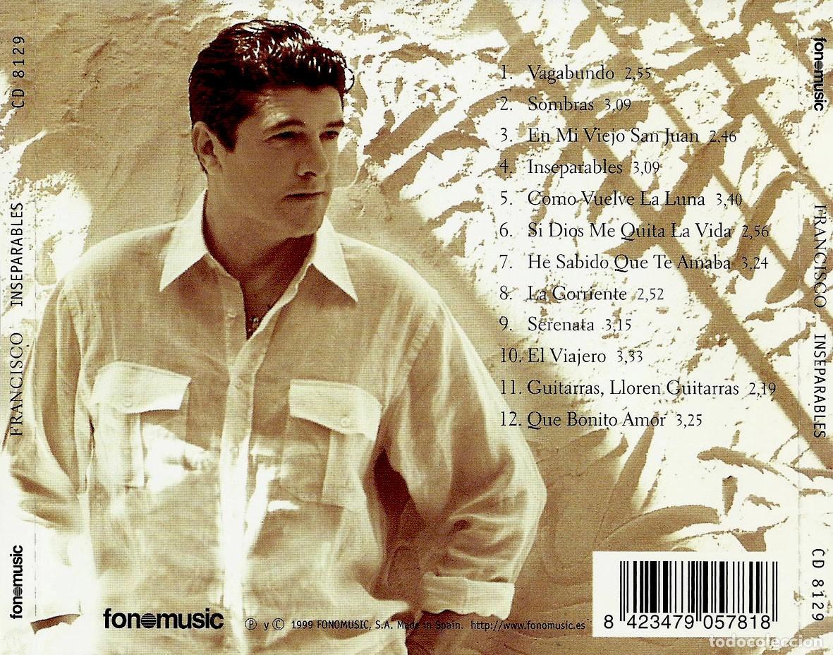 CDs de m&uacute;sica: FRANCISCO - Inseparables (1999) - Foto 2