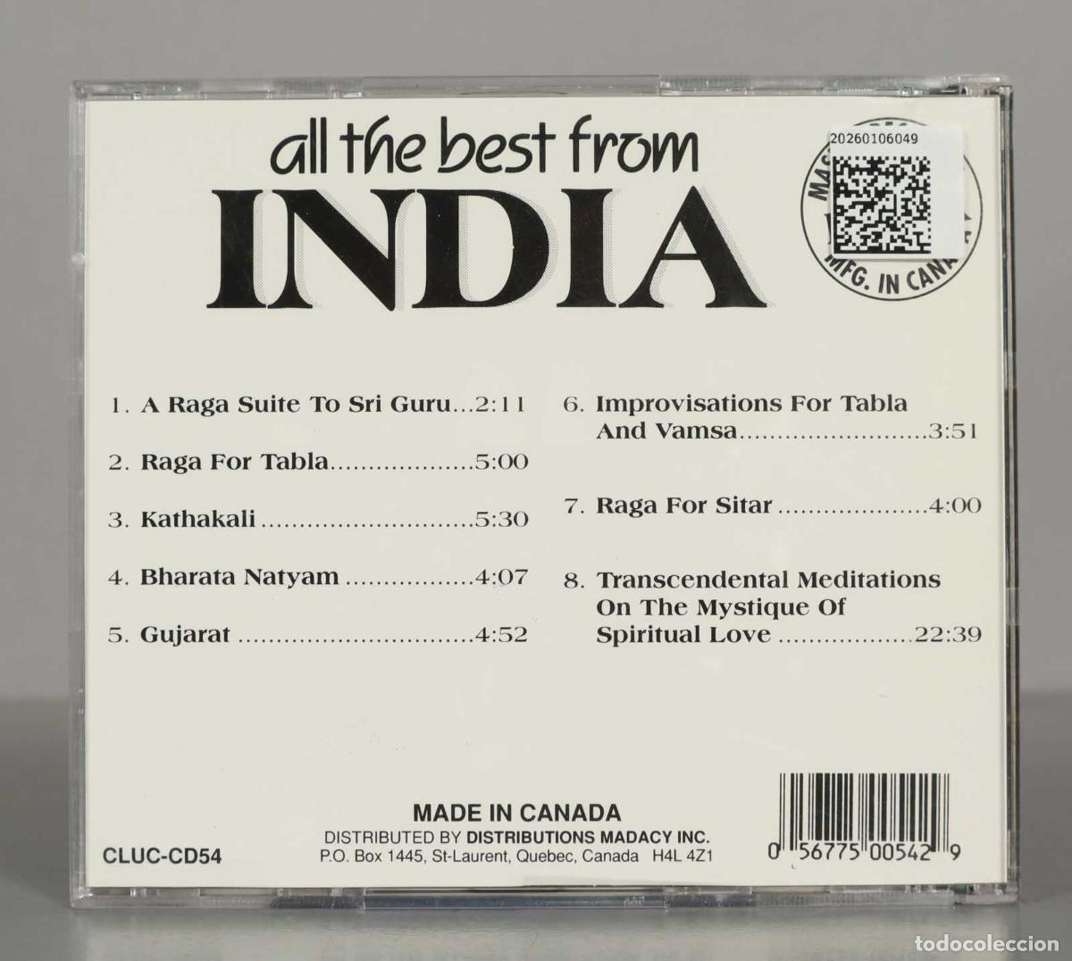 CDs de m&uacute;sica: CD. Various &ndash; All The Best From India - Classical Ragas - Foto 2
