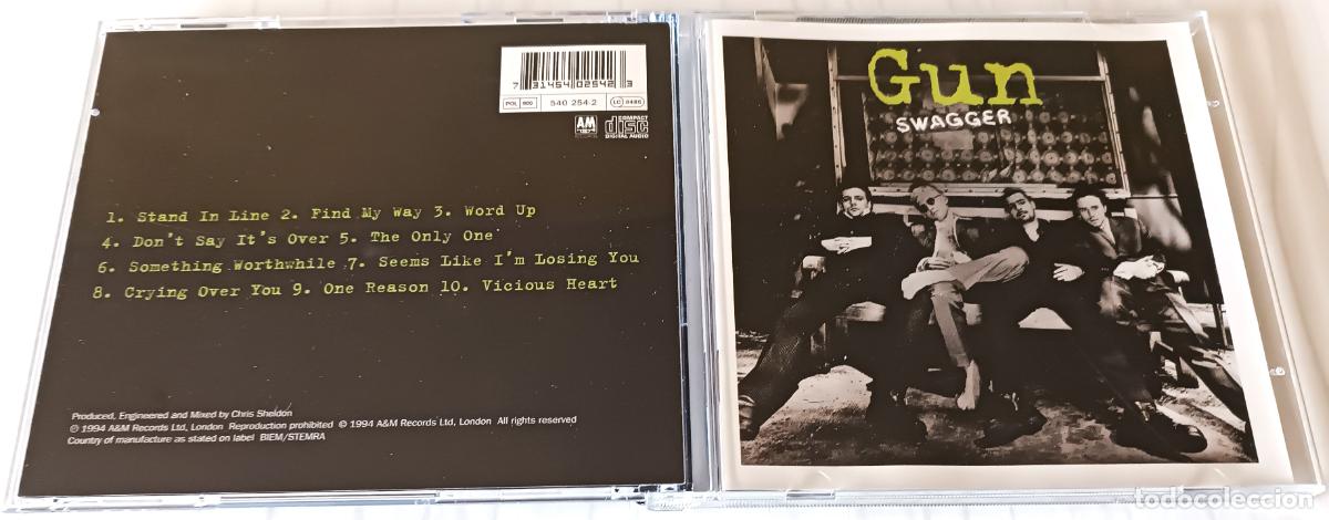 CDs de m&uacute;sica: CD GUN - SWAGER A & M EDIC. EU - 1994 - Foto 2