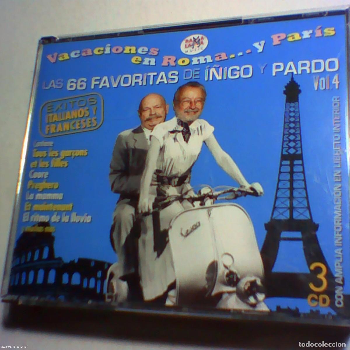 CD di Musica: 3 cd's las 66 favoritas de &iacute;&ntilde;igo y pardo vacaciones roma par&iacute;s vol 4 blanco y negro 2012 (seminuevo)