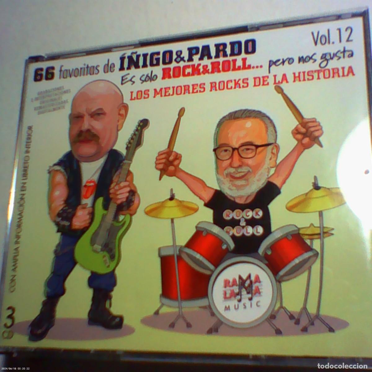 CD di Musica: 3 cd's las 66 favoritas de &iacute;&ntilde;igo & pardo los mejores rocks vol 12 blanco y negro 2017 (seminuevo)