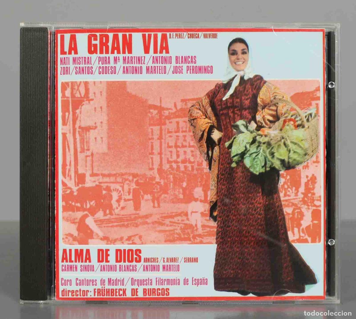 CD di Musica: CD. LA GRAN VIA. ALMA DE DIOS. Zarzuela en un acto. DE BURGOS