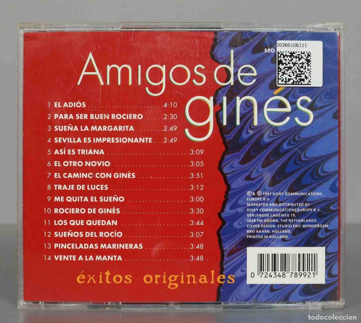 CDs de m&uacute;sica: CD. Amigos De Gines &ndash; &Eacute;xitos Originales. - Foto 2