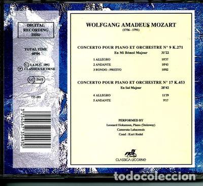 CDs de M&uacute;sica: Mozart: Concertos pour piano et orchestre- 3254567354930