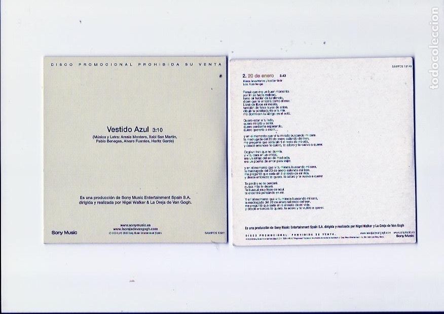 CDs de M&uacute;sica: LA OREJA DE VAN GOGH. Soledad. Que puedo pedir. Pop. La playa. La chica del gorro....(11 cd single)
