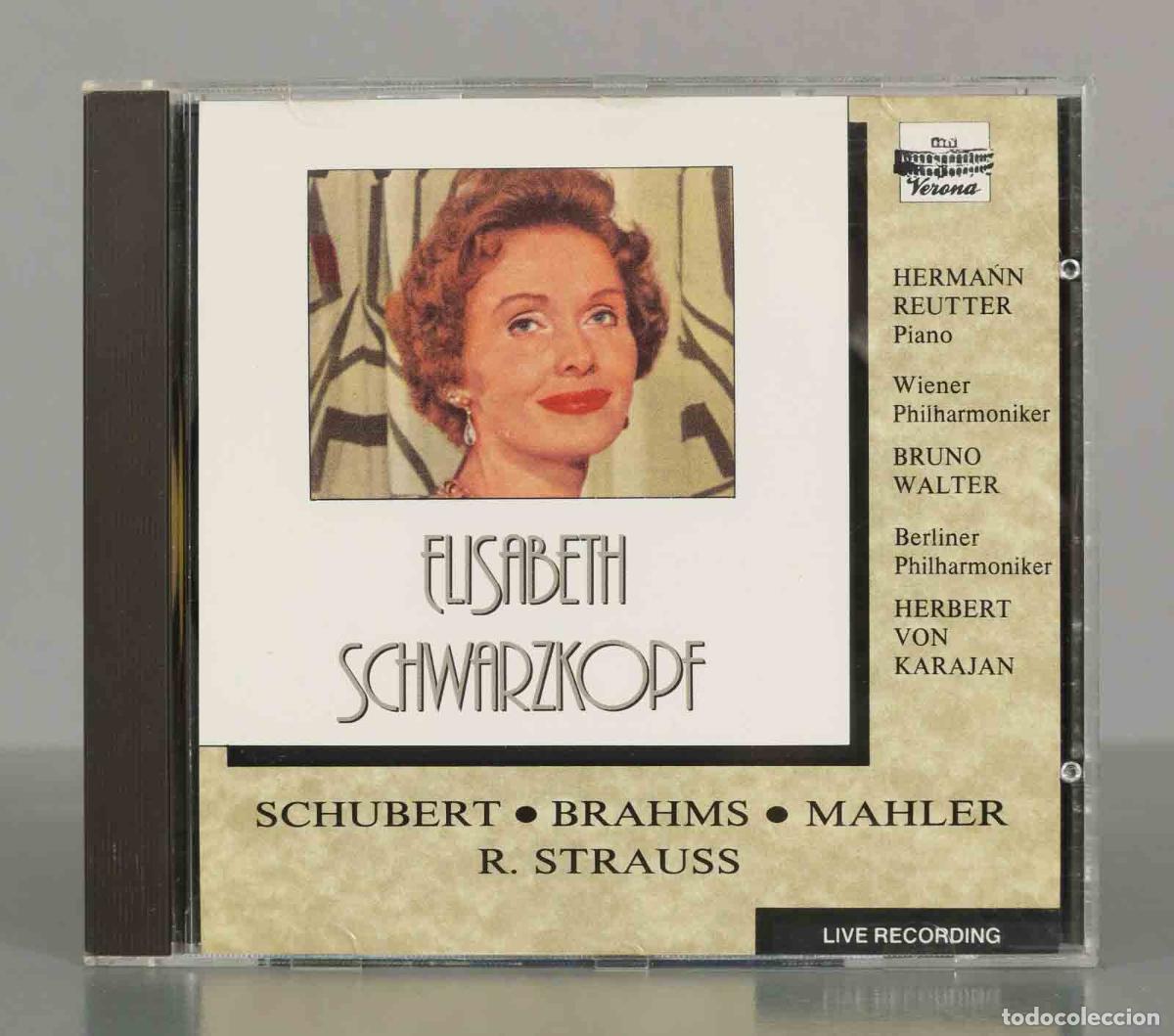 CDs de M&uacute;sica: CD. Elisabeth Schwarzkopf &lrm;&ndash; Schubert, Brahms, Mahler, R. Strauss: Live Recordings
