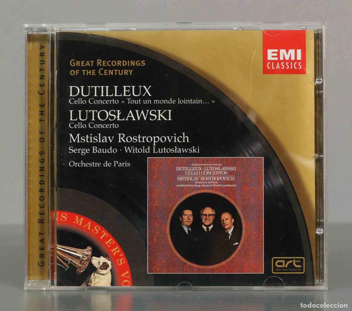CD de M&uacute;sica: CD. Cello Concerto &acute;Tout Un Monde Lointain&acute; / Cello Concerto. Witold Lutoslawski. Dutilleux