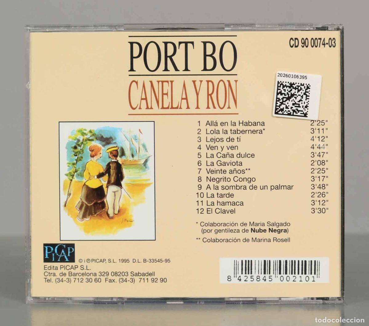 CDs de m&uacute;sica: CD. PORT BO - CANELA Y RON. - Foto 2