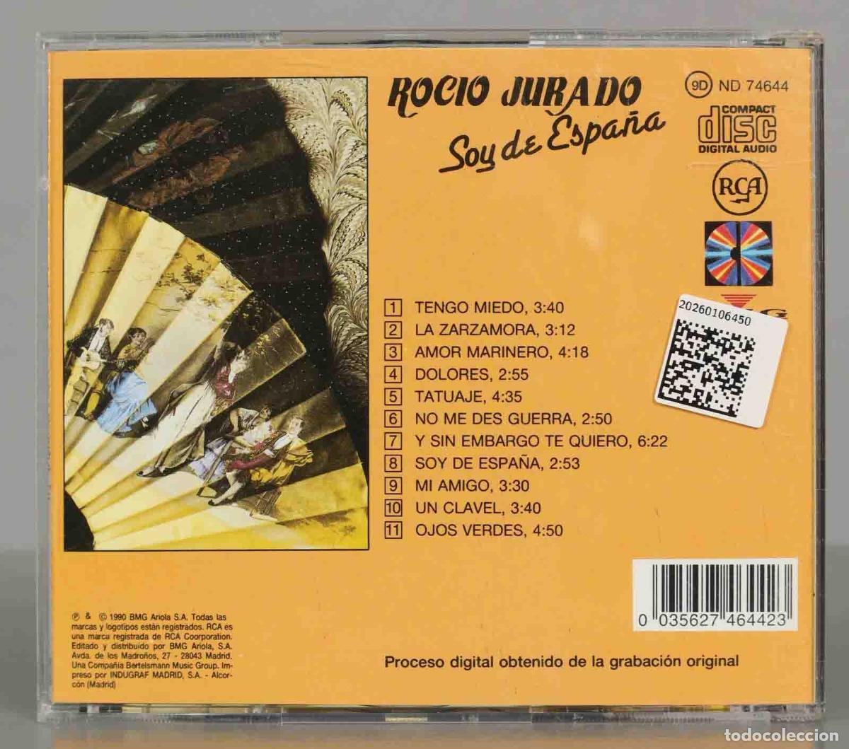CDs de m&uacute;sica: CD. RUCIO JURADO - SOY DE ESPA&Ntilde;A - Foto 2