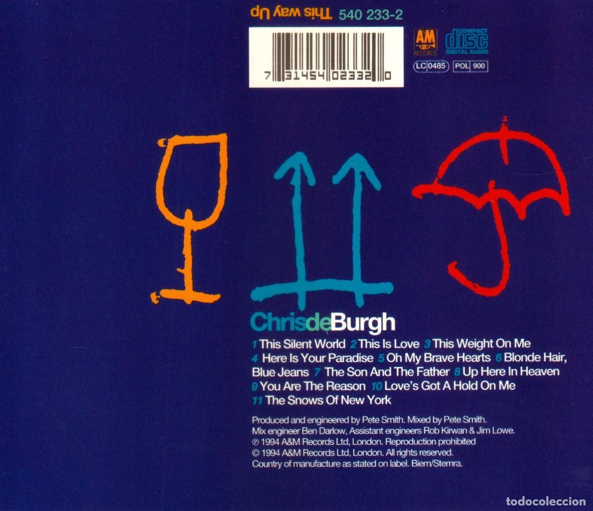 CDs de m&uacute;sica: �T3531 - CHRIS DE BURGH. THIS WAY UP. CD. - Foto 2