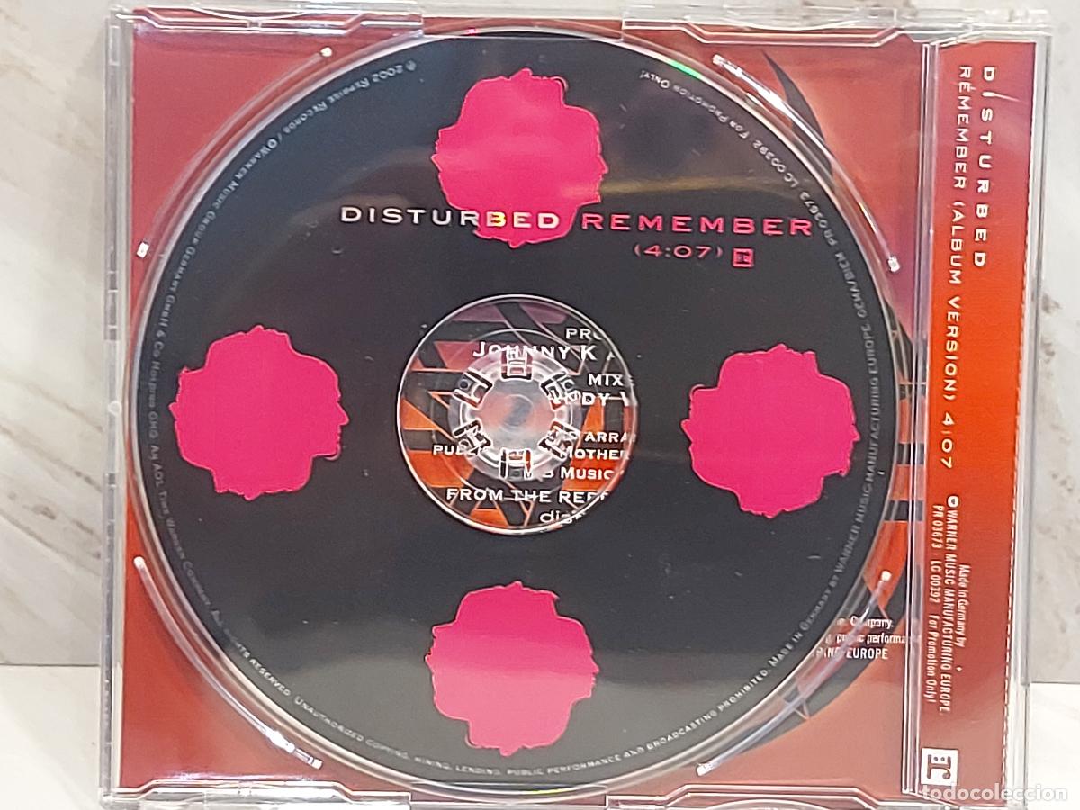 CDs de m&uacute;sica: DISTURBED / REMEMBER / CD SINGLE PROMO-WARNER-2002 / DE LUJO - Foto 3