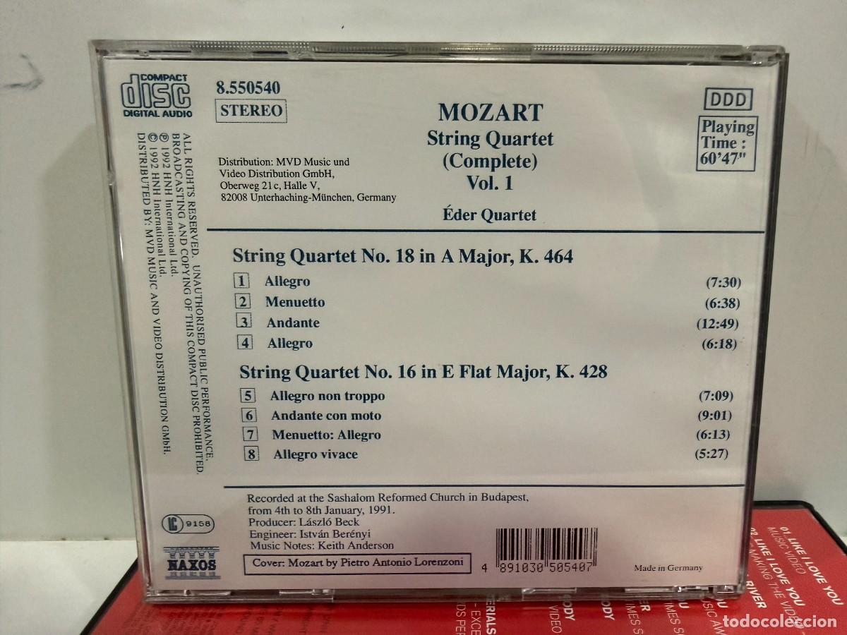 CDs de m&uacute;sica: Mozart - &Eacute;der Quartet - String Quartets (Complete) Vol. 1 (CD) - Foto 2