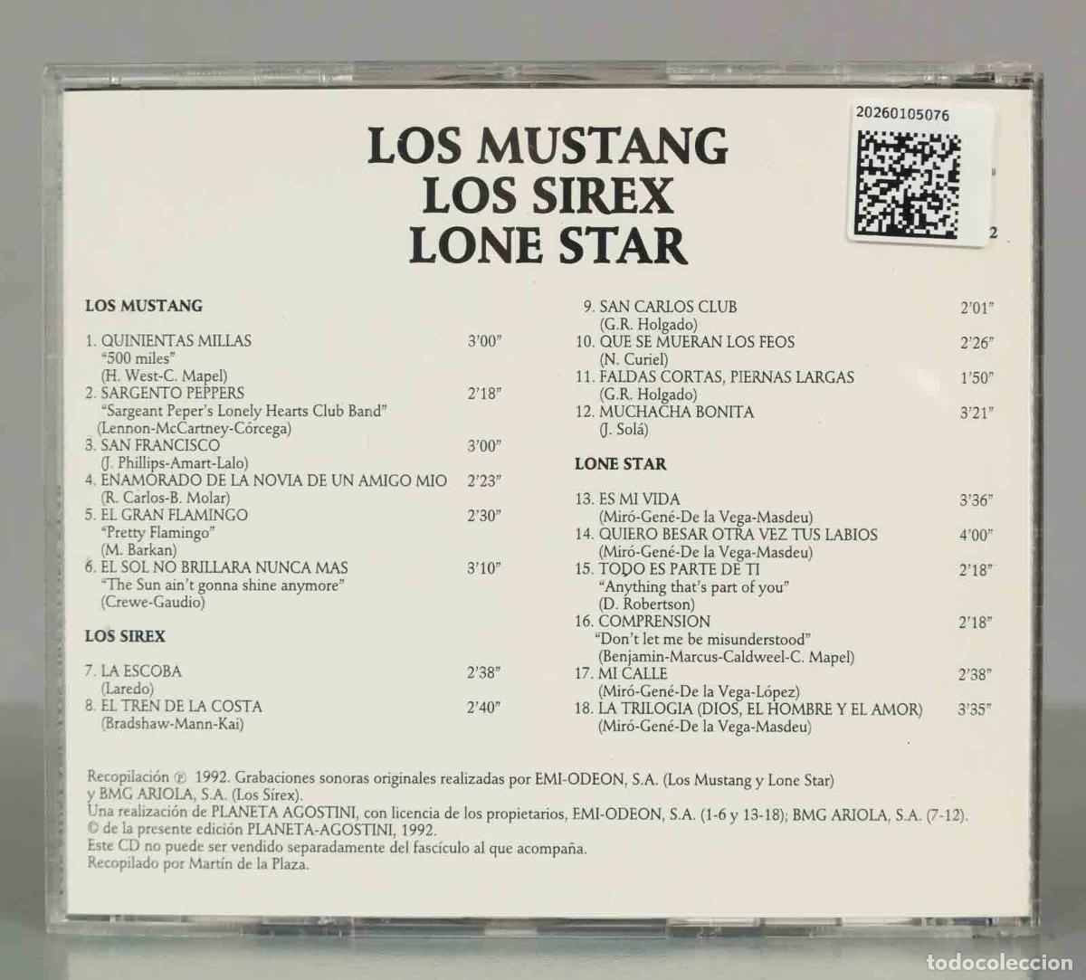 CDs de m&uacute;sica: CD. Los Mustang Los S&iacute;rex / Lone Star. - Foto 2