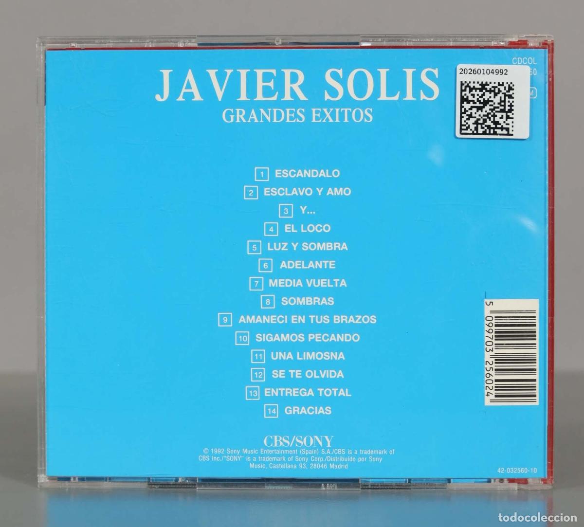 CDs de m&uacute;sica: CD. Javier Solis &ndash; Grandes Exitos. - Foto 2