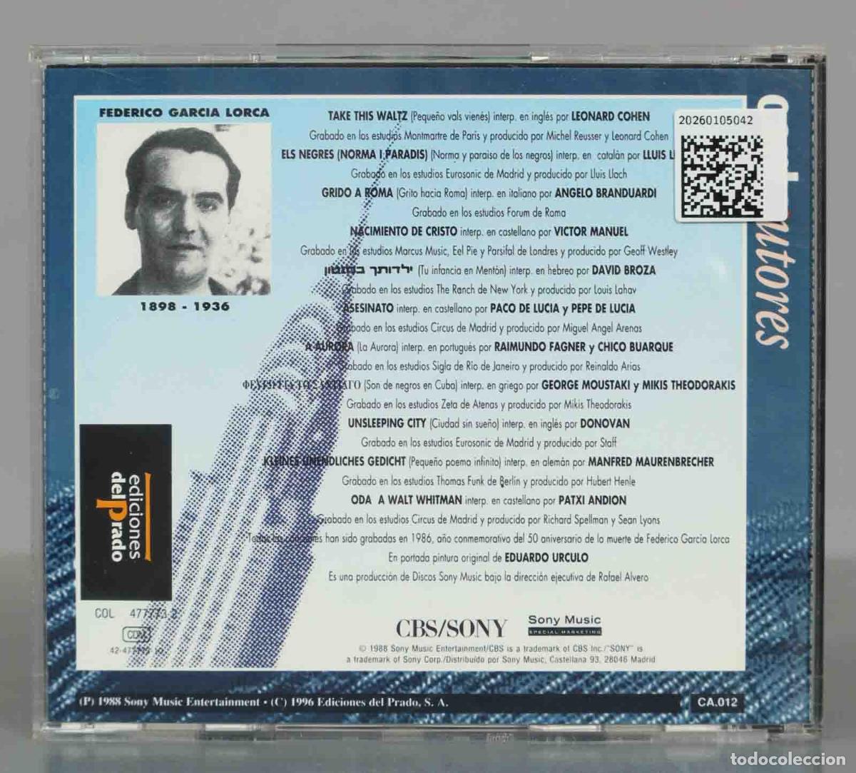 CDs de m&uacute;sica: CD. Various &ndash; Poetas En Nueva York. - Foto 2