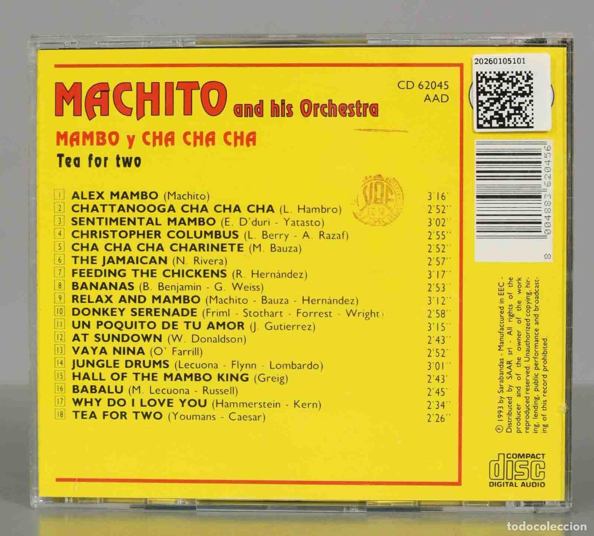 CDs de m&uacute;sica: CD. Machito And His Orchestra &ndash; Mambo Y Cha Cha Cha. - Foto 2
